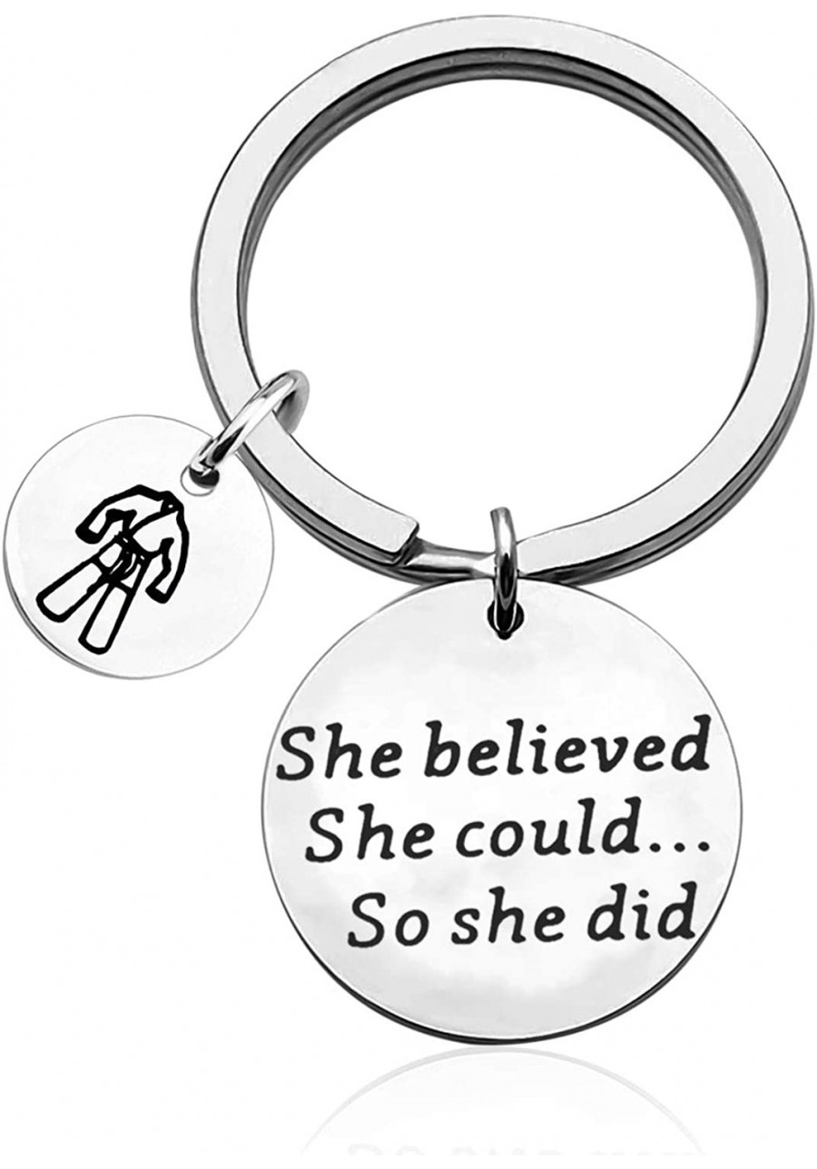 Martial Arts Keychain She Believed She Could So She Did Martial Arts Karate Gift $13.35 Pendants & Coins