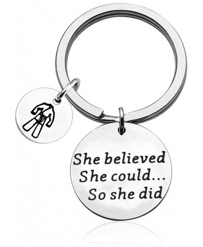 Martial Arts Keychain She Believed She Could So She Did Martial Arts Karate Gift $13.35 Pendants & Coins