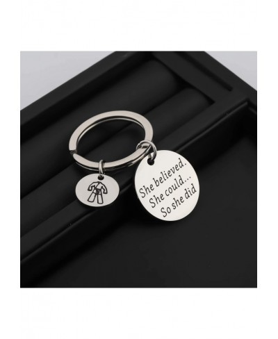 Martial Arts Keychain She Believed She Could So She Did Martial Arts Karate Gift $13.35 Pendants & Coins