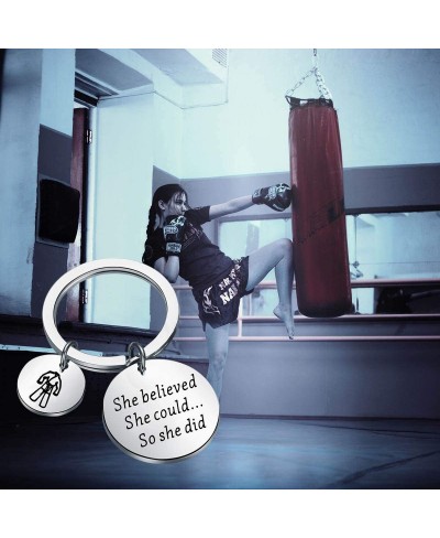 Martial Arts Keychain She Believed She Could So She Did Martial Arts Karate Gift $13.35 Pendants & Coins