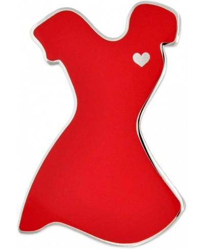 Red Awareness Heart Disease Enamel Silver Lapel Pin $12.21 Brooches & Pins