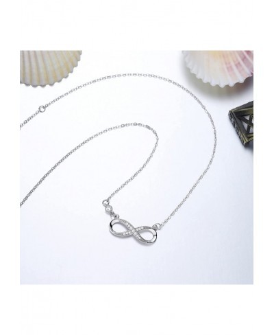 Necklace for Women 925 Sterling Silver Infinity / Heart Pendant Necklaces Jewelry Romantic Necklaces for Girlfriend $20.50 Pe...