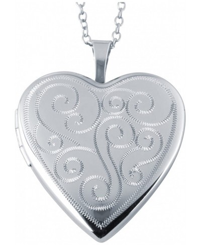 Sterling Silver Heart Locket Fashion Pendants Cable Chain Included $27.08 Lockets