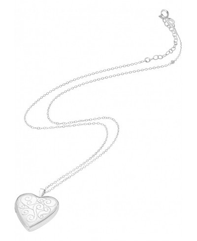 Sterling Silver Heart Locket Fashion Pendants Cable Chain Included $27.08 Lockets