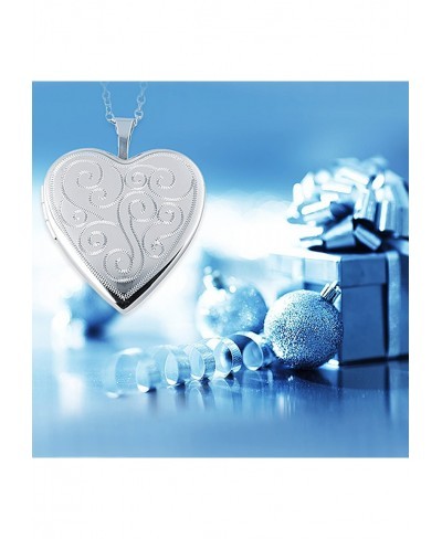 Sterling Silver Heart Locket Fashion Pendants Cable Chain Included $27.08 Lockets