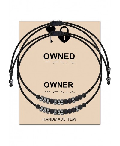 Couple Morse Code Matching Bracelet BDSM Owner Owned Gift Master And Slave Gift Daddy Babygirl Gift $22.37 Strand