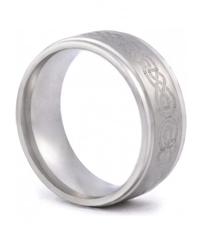 Men Stainless Steel Celtic Knot Ring Engagement Wedding Band Irish Jewelry for Men Women $15.37 Bands