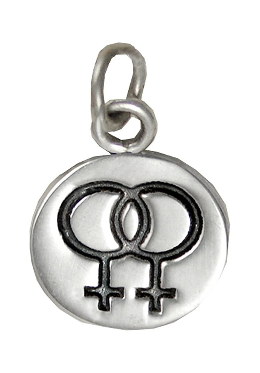 Sterling Silver Lesbian Gay Pride Symbol Charm $18.44 Pendants & Coins