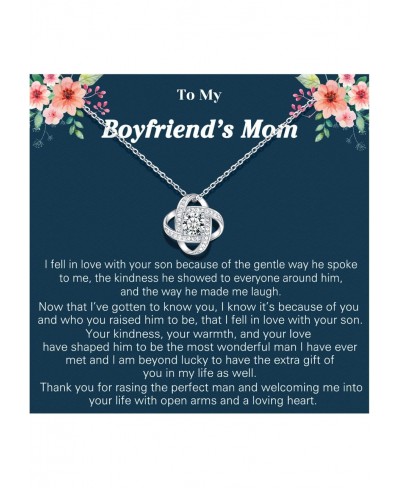 Gifts to My Boyfriend's Girlfriends Mom Love Knot Necklace Mother's Day Birthday Christmas Jewelry Gifts for Women $19.61 Pen...