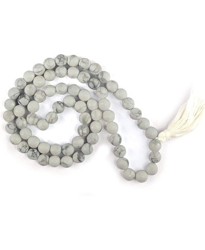 Natural Howlite Mala Crystal Stone 10 mm Faceted/Diamond Cut Bead Mala for Reiki Healing Stone (Color - White & Grey) $23.93 ...