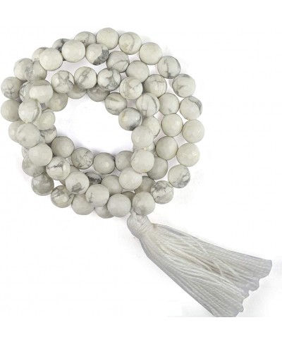 Natural Howlite Mala Crystal Stone 10 mm Faceted/Diamond Cut Bead Mala for Reiki Healing Stone (Color - White & Grey) $23.93 ...