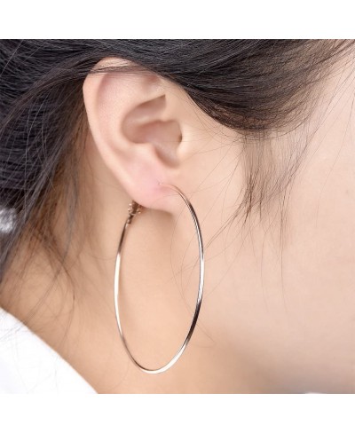 Stainless Steel Hoop Earrings Star Shaped Hollow Earrings Set for Women Silver Goldand Rose Gold $12.73 Hoop