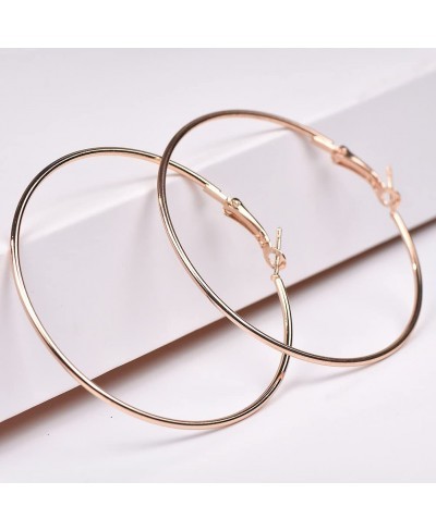 Stainless Steel Hoop Earrings Star Shaped Hollow Earrings Set for Women Silver Goldand Rose Gold $12.73 Hoop