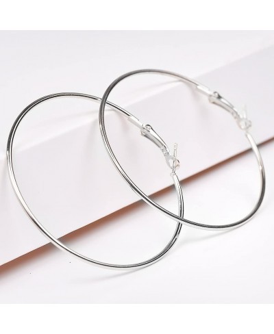 Stainless Steel Hoop Earrings Star Shaped Hollow Earrings Set for Women Silver Goldand Rose Gold $12.73 Hoop