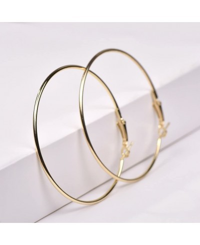 Stainless Steel Hoop Earrings Star Shaped Hollow Earrings Set for Women Silver Goldand Rose Gold $12.73 Hoop