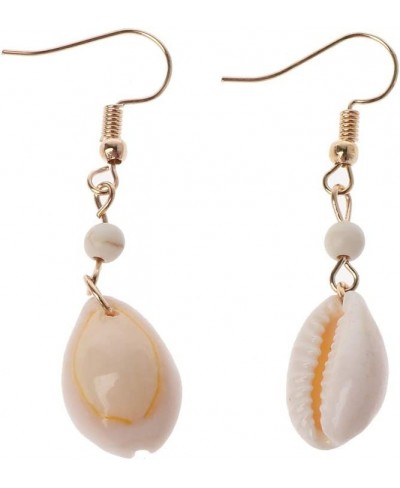 Women Earrings Natural Simple Cowrie Shell Hook Dangle Drop Earring Jewelry $11.12 Drop & Dangle