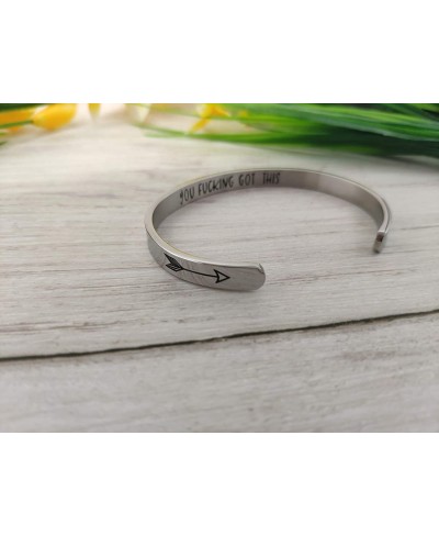 Inspirational Bracelets for Women Personalized Gifts for Friends Stainless Steel Engraved motivational bracelets for Teen Gir...