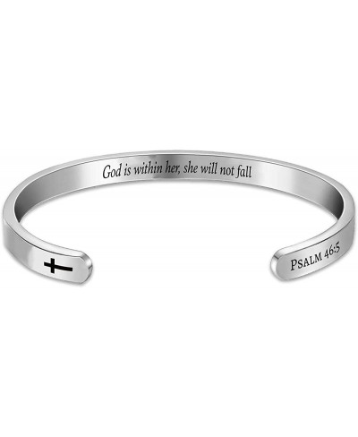 Bangle Cuff Inspirational Personalized Encouragement Hidden Message Mantra Jewelry for Bracelets (Stainless Steel) $13.12 Cuff