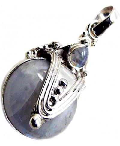 Real Rainbow Moonstone Pendant for Women 925 Silver June Birthstone Chakra Healing Handmade $39.06 Pendants & Coins