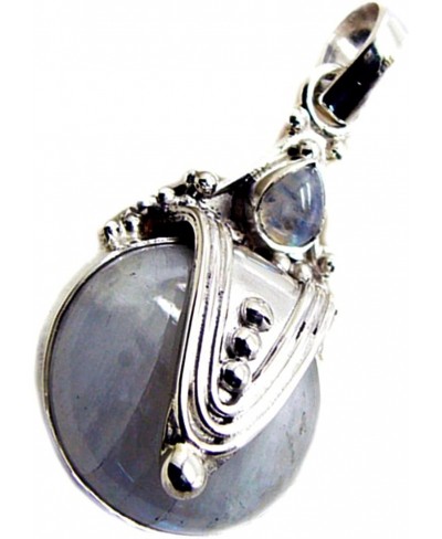 Real Rainbow Moonstone Pendant for Women 925 Silver June Birthstone Chakra Healing Handmade $39.06 Pendants & Coins