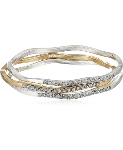 Two-Tone and Crystal Pave Bangle Bracelet $18.99 Bangle