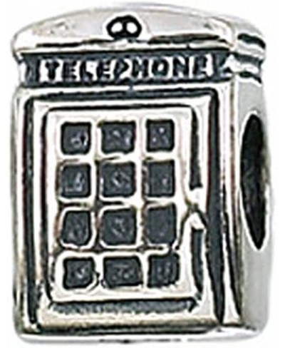 Sterling Silver Telephone Booth Bead/Charm $24.57 Charms & Charm Bracelets