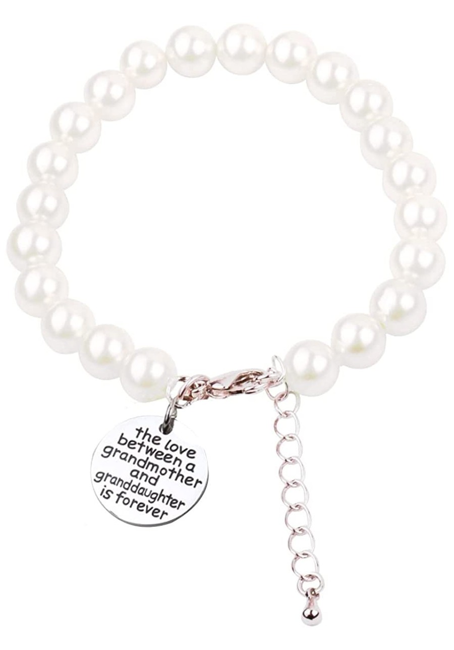 The Love Between A Grandmother and Granddaughter is Forever Bracelet Pearl Bracelet Grandma Gift¡­¡­ $11.26 Strand