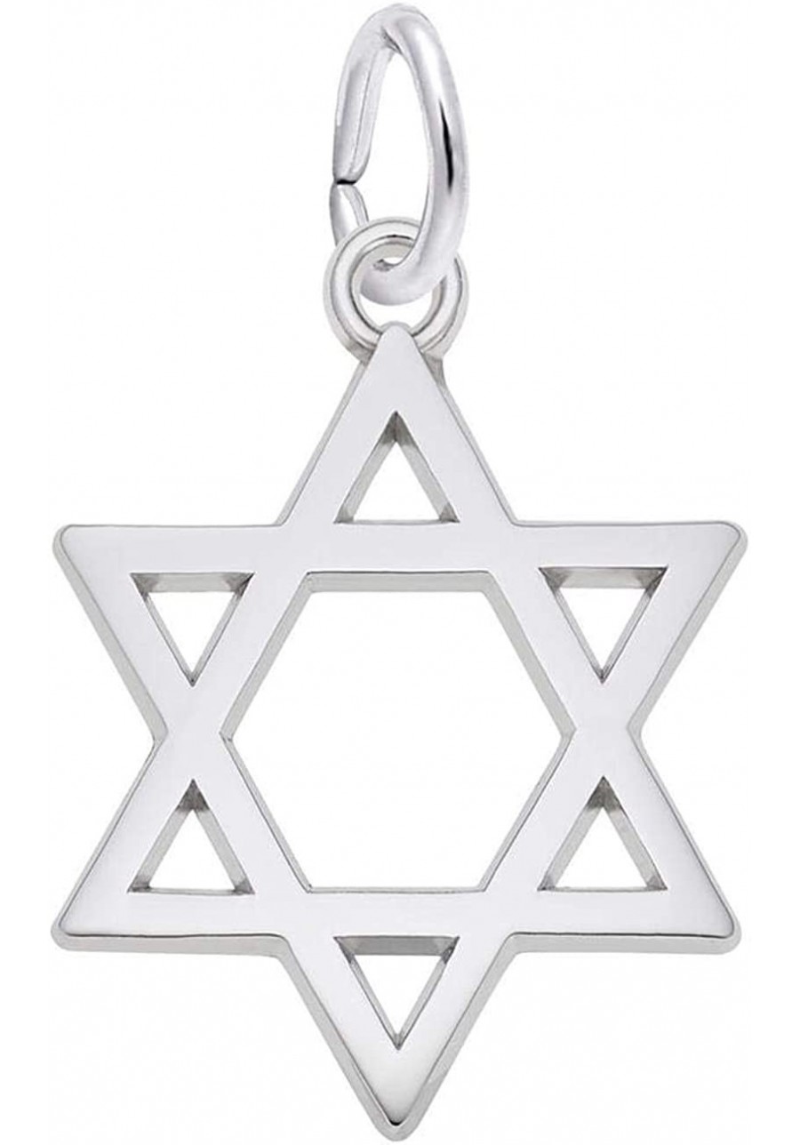 Sterling Silver Star of David Charm $23.79 Charms & Charm Bracelets