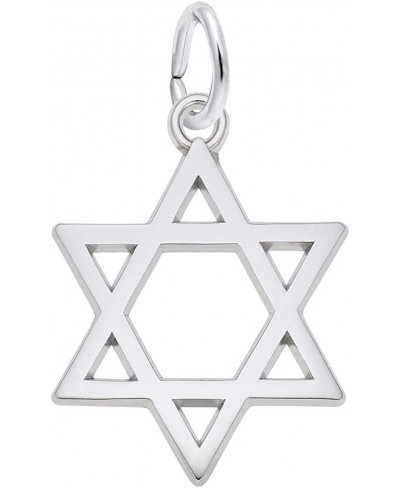 Sterling Silver Star of David Charm $23.79 Charms & Charm Bracelets