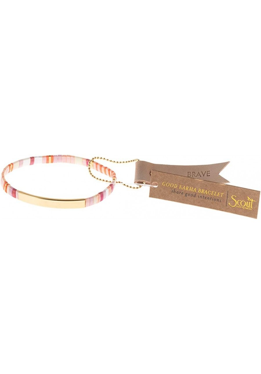 Good Karma Miuki Bracelet - Brave - Pink Multi/Gold $20.96 Link