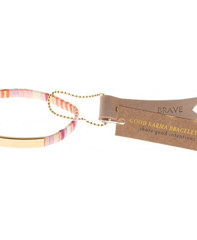 Good Karma Miuki Bracelet - Brave - Pink Multi/Gold $20.96 Link