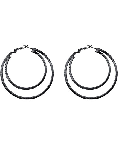 Heart Hoops 60mm Hypoallergenic Stainless Steel Statement Decorative Hoop Earrings $21.34 Hoop