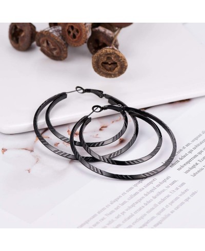 Heart Hoops 60mm Hypoallergenic Stainless Steel Statement Decorative Hoop Earrings $21.34 Hoop