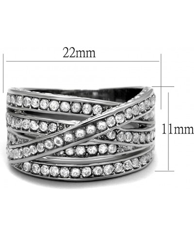 Women's Round Cut Cubic Zirconia Stainless Steel Anniversary Ring Size 5-10 $19.75 Anniversary Rings