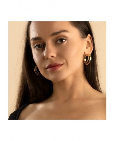 Gold Hoop Earrings for Women Girls 14k Gold Plated With 925 Sterling Silver Post 20mm-30mm Lightweight and Hypoallergenic $15...