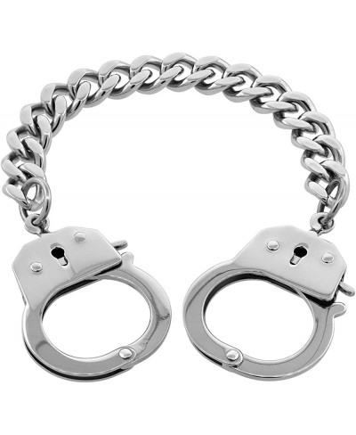 Stainless Steel Handcuffs Bracelet for Men and Women 3/8 inch Wide 7.5 to 8.5 inch $22.84 Link