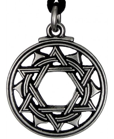 Pewter Star of Inner Balance Hexagram Pendant Tantric Jewelry $20.01 Pendants & Coins