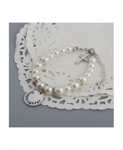 Goddaughter Pearl Bracelet First Communion Bracelet Christening Gift $13.22 Strand