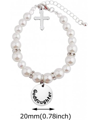 Goddaughter Pearl Bracelet First Communion Bracelet Christening Gift $13.22 Strand