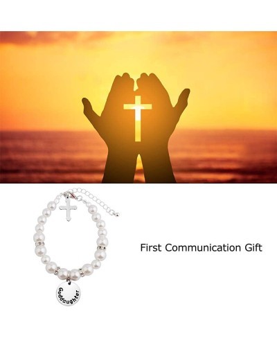 Goddaughter Pearl Bracelet First Communion Bracelet Christening Gift $13.22 Strand