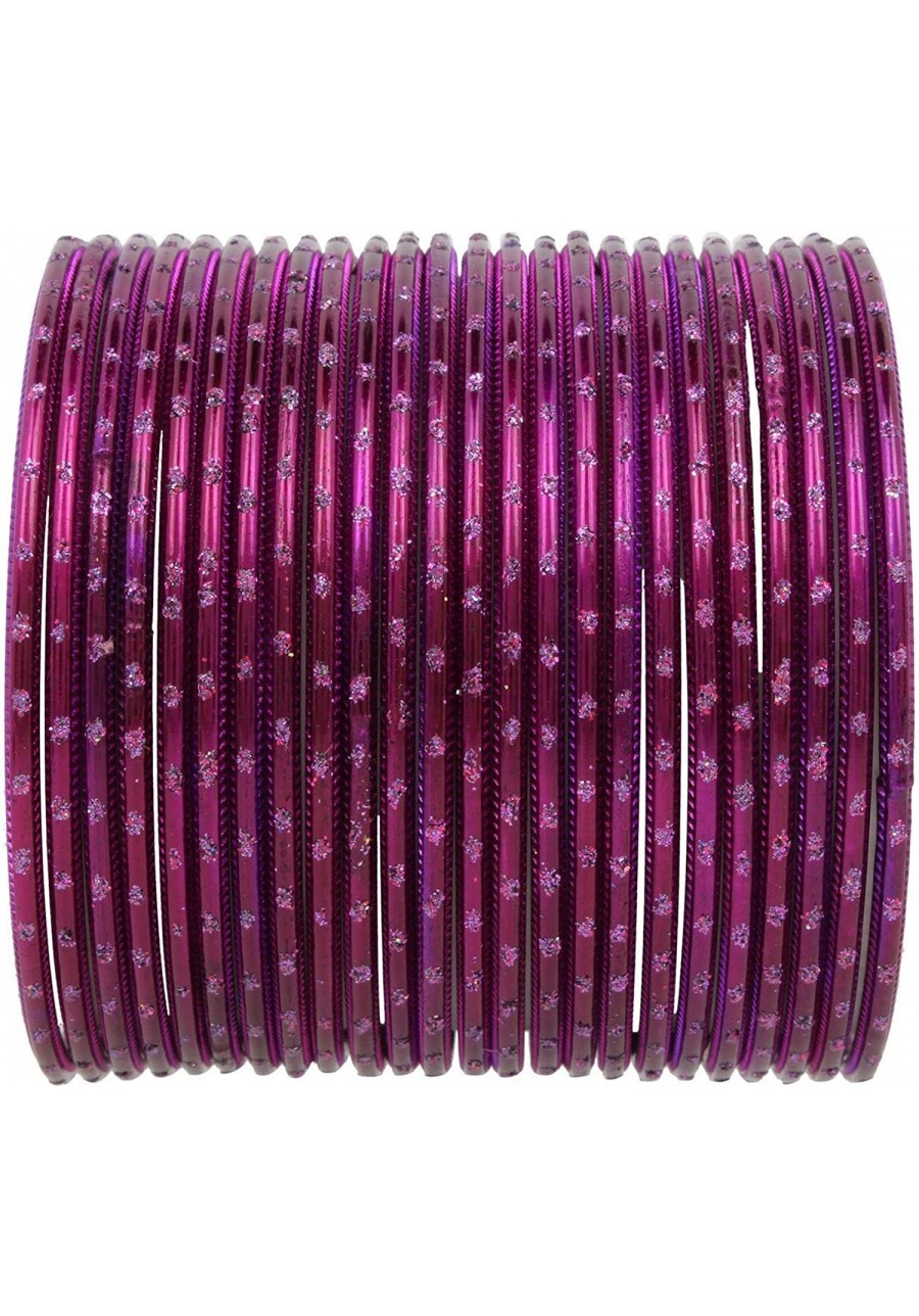 Indian Bangles Set Bollywood Plain Metal Bangle Bracelets Costume Jewelry for Women & Girls (Set of 24) $18.24 Bangle