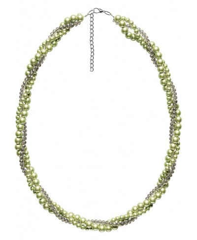 Lova Jewelry Adjustable Green Sage Pearl Beads Twisted Necklace $12.32 Strands