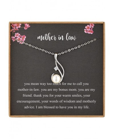 Mother in Law Gifts from Daughter in Law Mother in Law Necklace Mom Gifts Sterling Silver Necklaces for Stepmother/Mother of ...