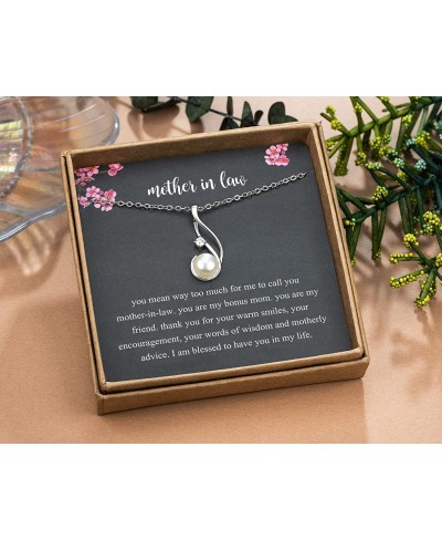 Mother in Law Gifts from Daughter in Law Mother in Law Necklace Mom Gifts Sterling Silver Necklaces for Stepmother/Mother of ...