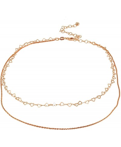 Sterling Silver Mirror Twist Rope & Open Heart Italian Chain Choker Layered Necklace $18.98 Chokers