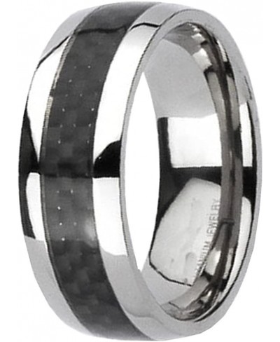 His and Hers Wedding Rings Sets Coupls Ring Bridals Black Stainless Steel Wedding Set for Women and Men Titanium Carbon Fiber...