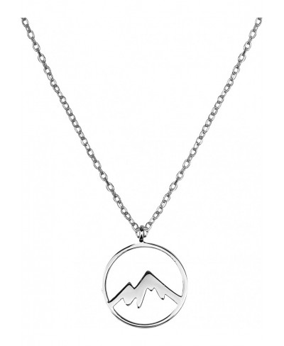 Women's Necklace 925 Silver - Mountain Pendant - 50270 $35.34 Pendant Necklaces