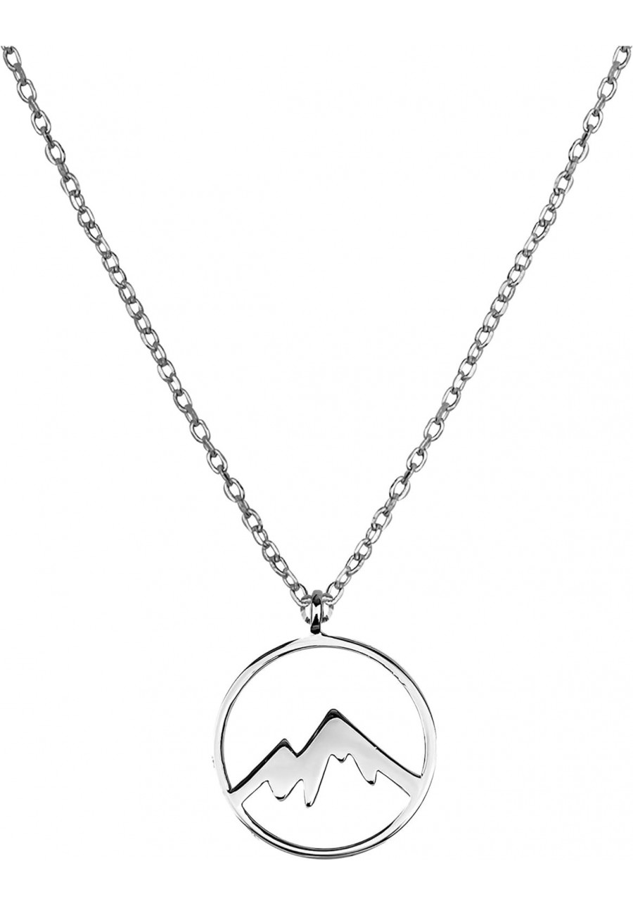 Women's Necklace 925 Silver - Mountain Pendant - 50270 $35.34 Pendant Necklaces