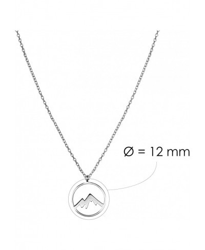 Women's Necklace 925 Silver - Mountain Pendant - 50270 $35.34 Pendant Necklaces