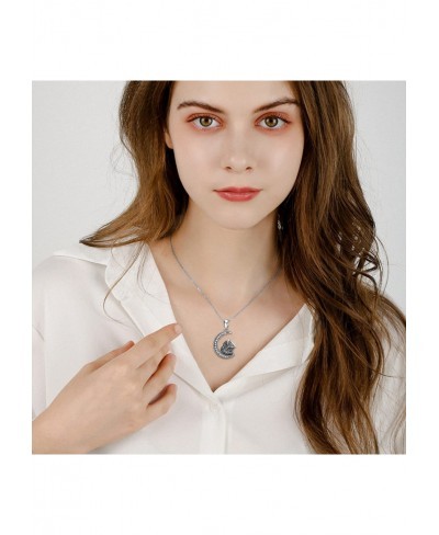 Owl Urn Necklaces for Ashes Sterling Silver Crescent Moon Keepsake Cremation Jewelry Memorial Gifts for Women $38.36 Pendant ...